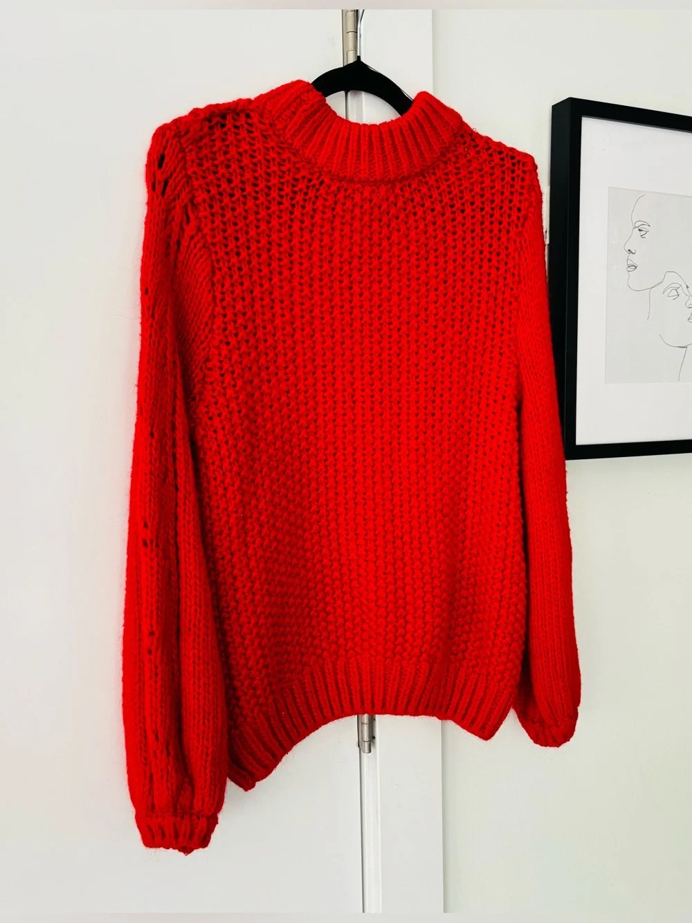 NWOT H&M knitted Jumper red wool/alpaca blend size medium women's